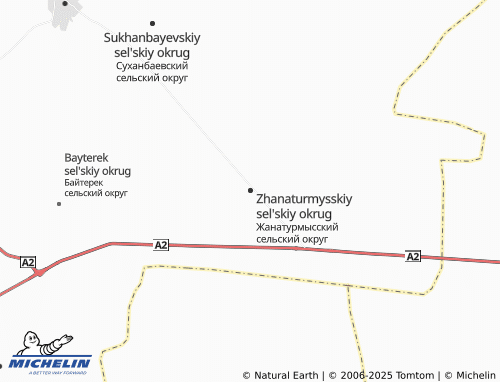 MICHELIN Zhanaturmysskiy sel'skiy okrug map - ViaMichelin