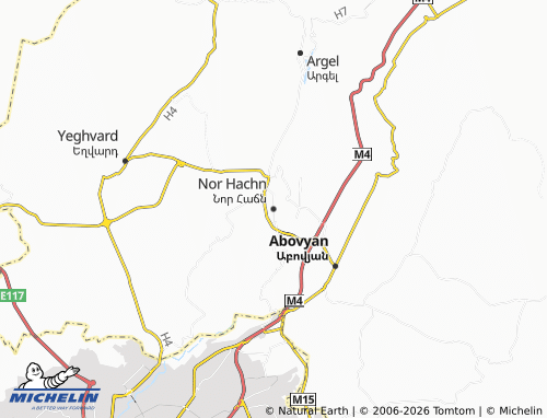 MICHELIN Nor Hachn map - ViaMichelin