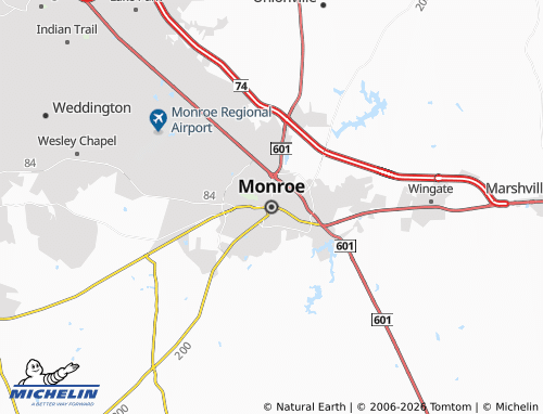 Carte MICHELIN Monroe - ViaMichelin