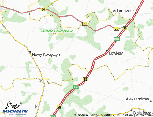 MICHELIN Lisna map - ViaMichelin