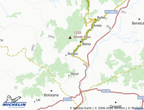 MICHELIN Bottidda map - ViaMichelin