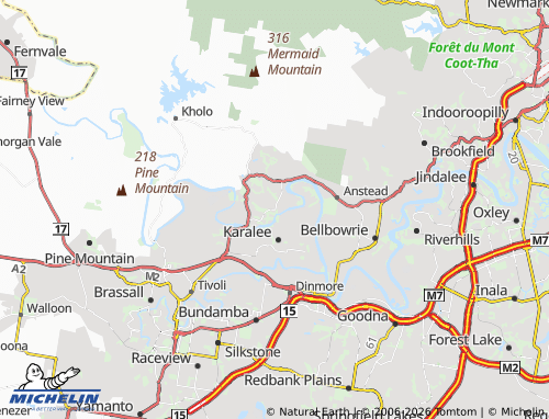MICHELIN Karana Downs map - ViaMichelin