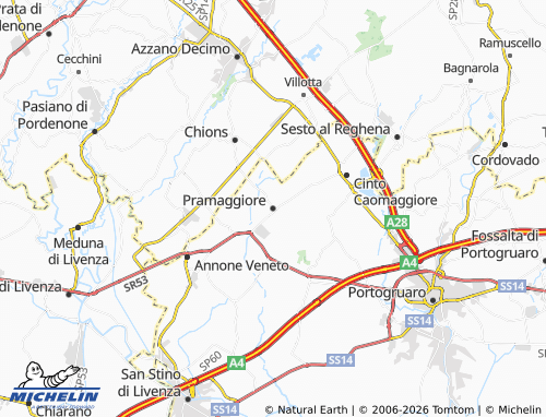 Mapa MICHELIN Pramaggiore - ViaMichelin