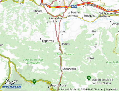 MICHELIN Hèches map - ViaMichelin