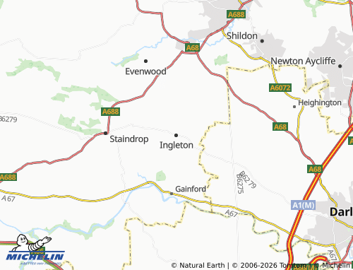 Carte MICHELIN Ingleton - ViaMichelin