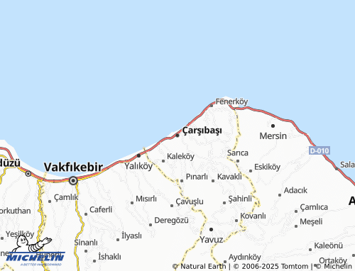 MICHELIN Çarşıbaşı map - ViaMichelin