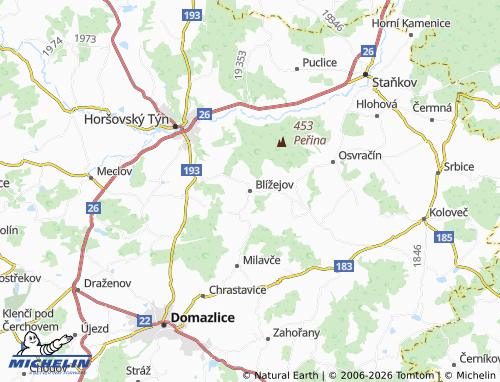 Mappa MICHELIN Blížejov - ViaMichelin