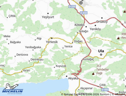 Mappa MICHELIN Yenice - ViaMichelin