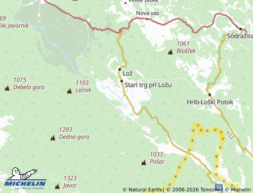 Mapa MICHELIN Pudob - ViaMichelin