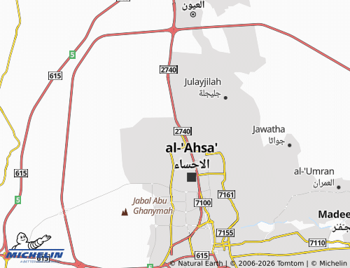 MICHELIN-Landkarte al-Dabab - ViaMichelin
