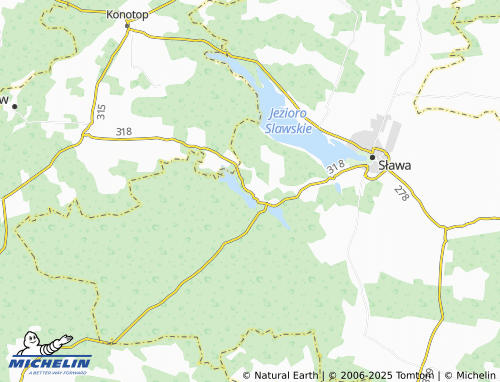MICHELIN-Landkarte Tarnów Jezierny - ViaMichelin