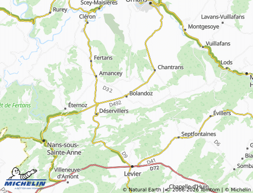 Mapa MICHELIN Bolandoz - ViaMichelin