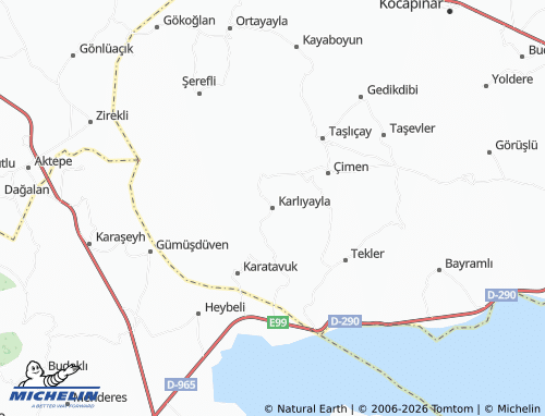 Mappa MICHELIN Karlıyayla - ViaMichelin