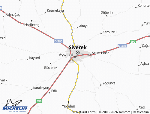 Carte MICHELIN Ayvanat - ViaMichelin
