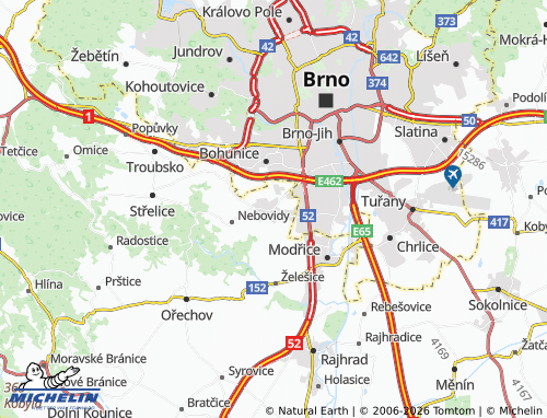 Mappa MICHELIN Moravany - ViaMichelin