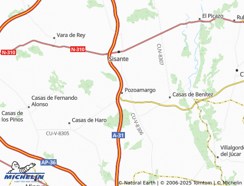 MICHELIN Pozoamargo map - ViaMichelin