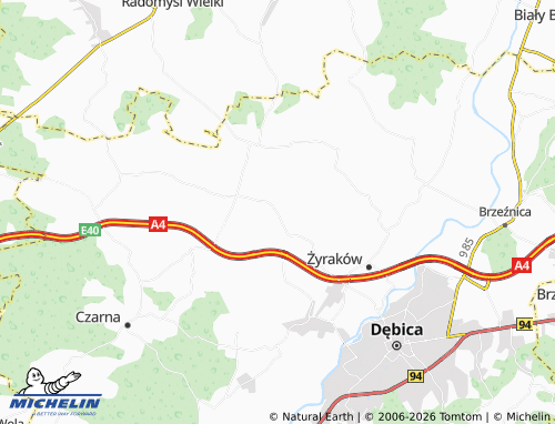 MICHELIN Wiewiórka map - ViaMichelin