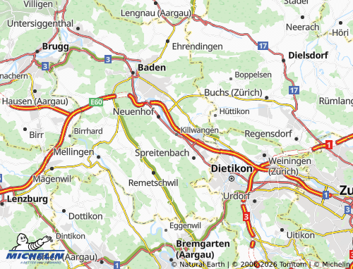 Mapa MICHELIN Killwangen - ViaMichelin