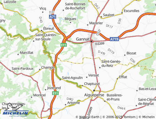 MICHELIN-Landkarte Saint-Priest-d'Andelot - ViaMichelin