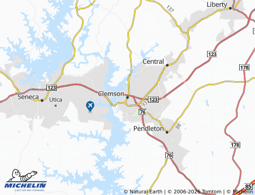 Kaart MICHELIN Clemson - ViaMichelin