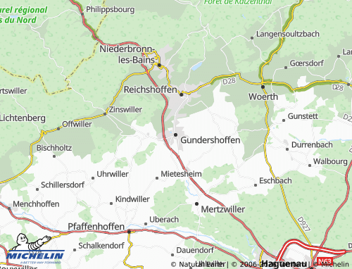 MICHELIN Gundershoffen map - ViaMichelin