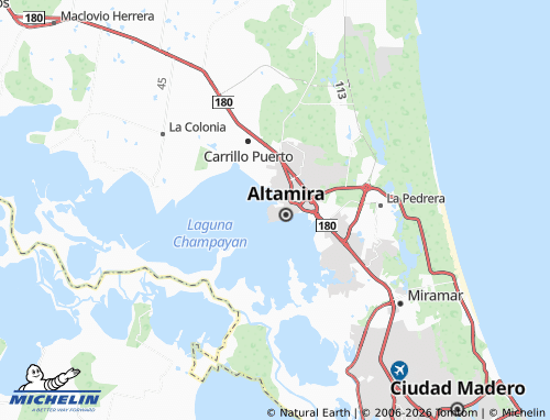 MICHELIN Villas de Champayán map - ViaMichelin