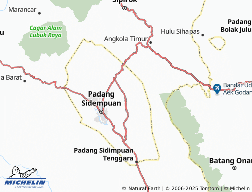 Carte MICHELIN Padangsidimpuan Batunadua - ViaMichelin