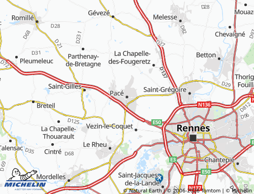 Mappa MICHELIN Pacé - ViaMichelin