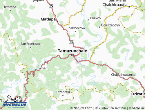 MICHELIN-Landkarte Tamazunchale - ViaMichelin