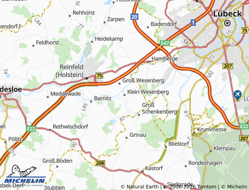 MICHELIN Klein Wesenberg map - ViaMichelin