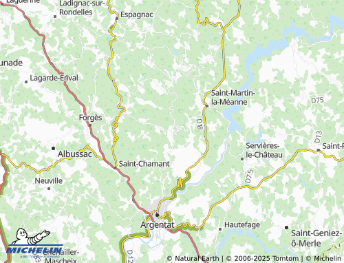 MICHELIN-Landkarte Saint-Bazile-de-la-Roche - ViaMichelin