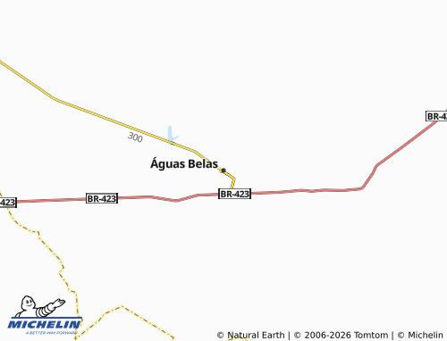 MICHELIN Águas Belas map - ViaMichelin