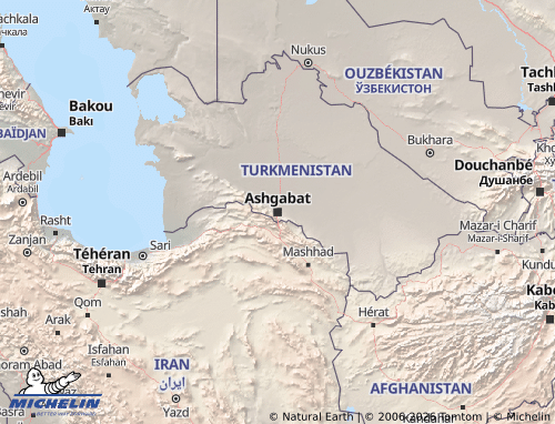 MICHELIN Turkmenistan map - ViaMichelin
