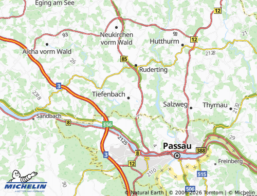 Mapa MICHELIN Tiefenbach - ViaMichelin