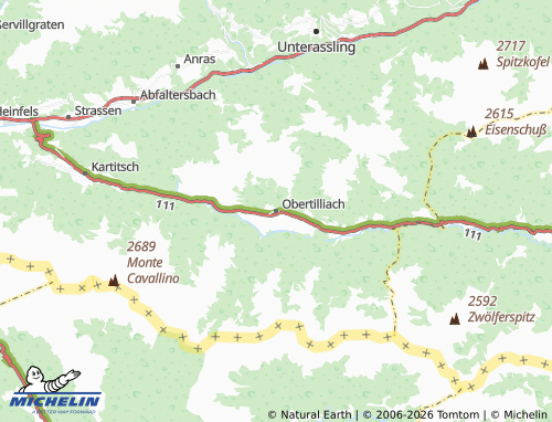 Mapa MICHELIN Obertilliach - ViaMichelin