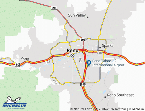 Mappa MICHELIN Reno - ViaMichelin