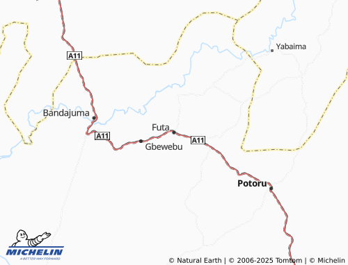 MICHELIN Foutah map - ViaMichelin