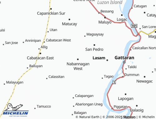 Mapa MICHELIN Nabannagan West - ViaMichelin