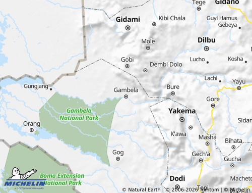 Mappa MICHELIN Gambela - ViaMichelin