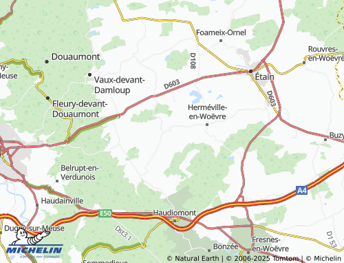 Carte MICHELIN Grimaucourt-en-Woëvre - ViaMichelin