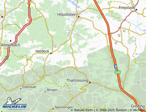 MICHELIN-Landkarte Tiefenbach - ViaMichelin