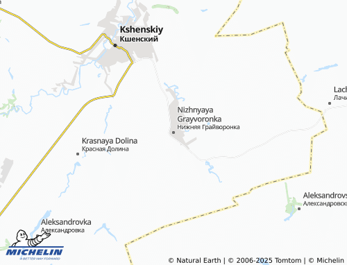 MICHELIN Nizhnyaya Grayvoronka map - ViaMichelin