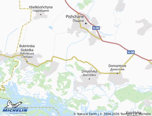 Mapa MICHELIN Nova Hreblia - ViaMichelin