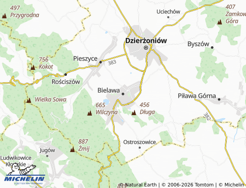 Mapa MICHELIN Bielawa - ViaMichelin