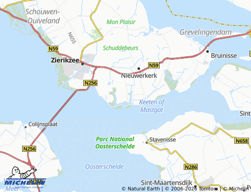MICHELIN-Landkarte Ouwerkerk - ViaMichelin