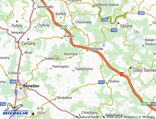 Mappa MICHELIN Rousínov - ViaMichelin