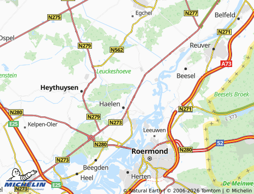 MICHELIN Nunhem map - ViaMichelin