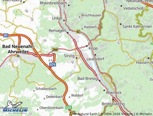 MICHELIN Sinzig map - ViaMichelin