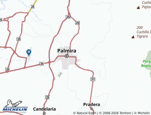 MICHELIN Palmeras de Oriente map - ViaMichelin