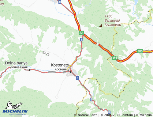 MICHELIN Momin prohod map - ViaMichelin